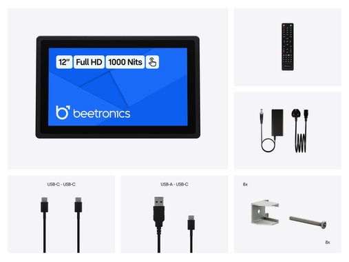 12 Inch Touchscreen Metal (High Brightness)