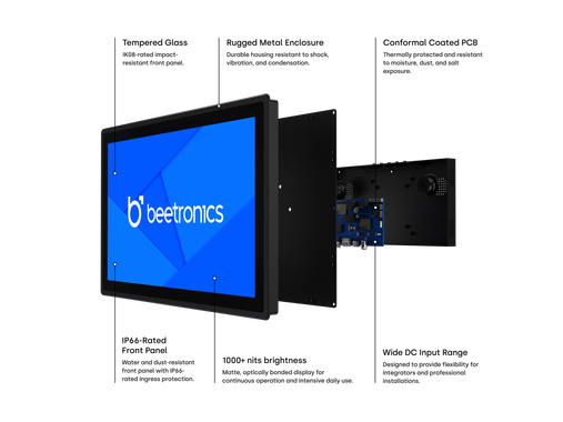 15 Inch Touchscreen Metal (High Brightness)