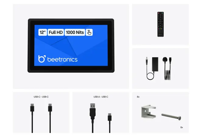 12 Inch Touchscreen Metal (High Brightness)